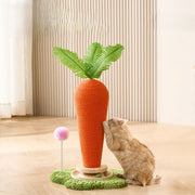 Carrot Cat Scratching Post Tower – Natural Sisal Scratch Tree for Kittens & Indoor Cats